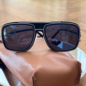 AUTHENTIC MCM Black and Silver Unisex Sunglasses